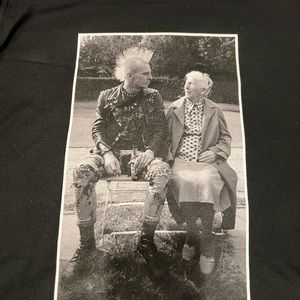 Punk dude with old lady image